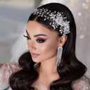 Bridal Headwear with Hair Comb - Wedding Headband for Brides (silver)