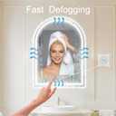 Arched LED Bathroom Mirrors with Lights 30"x40" LED Mirror for Bathroom,Led Vanity Mirror, Anti-Fog,LED Mirrors with Light, Anti-Fog, Dimmable, 3 Color, Shatterproof, Touch Sensor