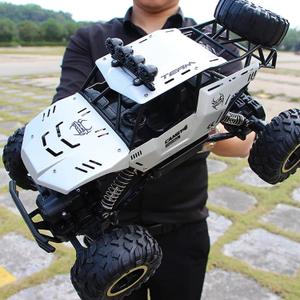 Remote Control Car 1:12 Off Road Truck, Metal Shell LED Headlights Offroad Monster RC Truck, RC Cars Toys for Boys 4-7 8-12 Year Old Kids, Gifts for Kids (Silver)