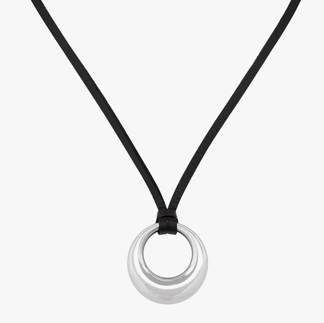 Sacina Gothic Boho Black O Ring Choker Necklace, Black Choker, Boho Goth Necklace, Christmas Jewelry Gift For Women