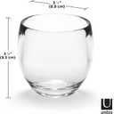 Umbra Droplet Tumbler Durable Acrylic Bathroom Accessories Holder - Modern Functional Clear Glass Tooth Brush Organizer - Perfect for Holding Toothbrushes, Make-up Brushes & Various Bath Items