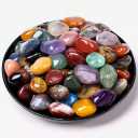 Polished Healing Crystals Stone Set, 24 Types of 0.6" Handpicked Tumbled Stones for Healing, Reiki, Meditation, Crafting, Home Decor, Ethically Sourced, Mixed Crystals