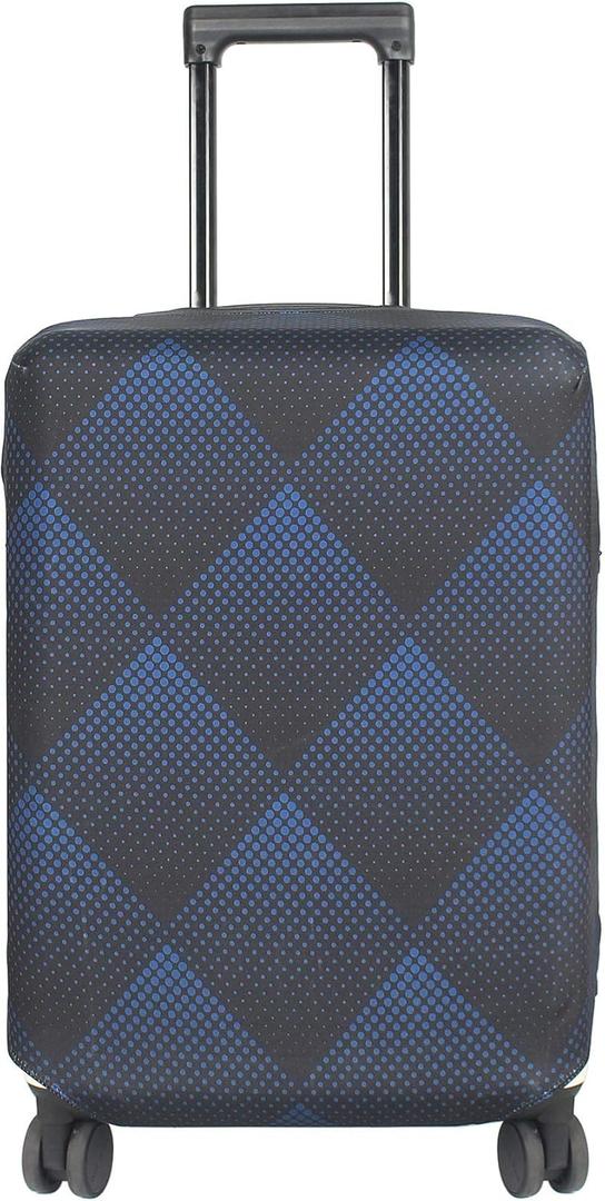 HYPER VENTURE Washable Luggage Cover - Fashion Suitcase Protector Fits 27-30 Inch Luggage (Blue Cube, L)
