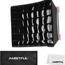 AMBITFUL LED Video Light Diffuser Honeycomb Grid Softbox Panel Light Softbox + Honeycomb Grid for LED Panel Light (35.5X 29.5cm/14''x11.6'')
