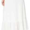 The Drop Women's Anupa Cotton Tiered Midi Skirt (White)