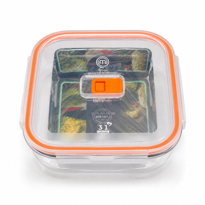 Masterchef 1.2L Rectangular Glass Dish With Locking Lid