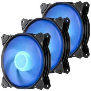 upHere Long Life 120mm 3-Pin High Airflow Quiet Edition Blue LED Case Fan for PC Cases, CPU Coolers, and Radiators 3-Pack,PF120BE3-3