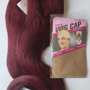 Glueless Wear and Go Wig Pre Plucked Natural Straight Wig - Dark Pink Lace Front Synthetic Wig Beginner Friendly Natural Hairline for Women Daily Party Cosplay