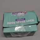 Door Lever Lock (2 Pack)  Prevents Toddlers from Opening Doors  Easy One-Hand Operation for Adults  Durable ABS with 3M Adhesive Backing  No Tools Needed for Install (White)