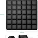 Inflatable 3D Travel Cushion for Airplane, Tailbone Pain Relief Seat Pad with Ergonomic Support, Anti-Slip Bottom, Built-in Pump & Carry Bag for Travel/Office/Car 36 Air Cells, Black