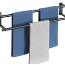 Alise Bath Double Towel Bars Towel Racks for Bathroom,28 Inch Wall Mount Towel Holder Heavy Duty SUS304 Stainless Steel Towel Hanger Towel Rail,Matte Black