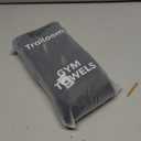 Trailoom Microfiber Workout Towels - Quick Dry, Highly Absorbing, Odor-Free, for Men & Women - Gym Sweat Sports Towel for Hot Yoga, Tennis, Running, Exercise, Working Out, Camping, Set of 5 Black