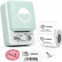 SUPVAN T50M Plus Bluetooth Label Maker Machine with Tape, High Printing Clarity, Versatile App with 40+ Fonts and 450+ Icons, Inkless Labeler for Business, Home, Office Organization, Green