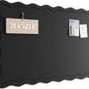 Fluxynara Scalloped Felt Bulletin Board, 35.4"x23.6", Black