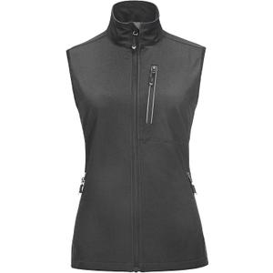 33,000ft Women's Lightweight Running Vest Outerwear with Pockets, Windproof Sleeveless Jacket for Golf Hiking Travel (Gray, M)