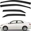 Smoke Side Window Visors Rain Guard Shade Deflector Replacement for 2009-2013 Toyota Corolla