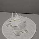 dressfan Church Fascinator Hats for Women,20s 50s Linen Vintage Hat for Derby/Church/Wedding/Cocktail/Tea Party (White)