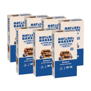 Nature's Bakery Gluten Free Fig Bars, Blueberry, Real Fruit, Vegan, Non-GMO, Snack bar, 12 Count (Pack of 7) (EXP 07/20/25)