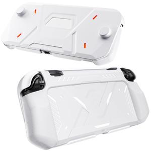 Honghao Switch 2 Case for Nintendo 2 2025, Hard Mecha Style Drop Resistant Nintendo 2 Protective Case, Cool Design Switch 2 Cover Accessories (White)