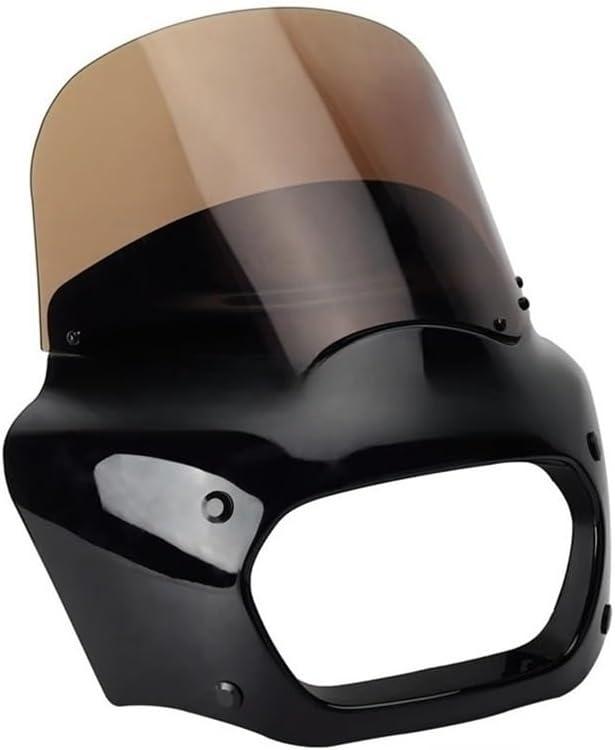 Motorcycle Windscreen For Har&ley Softail Fat Bob FXFB 114 FXFBS Headlight Fairing 11 Inch Motorcycle Front Lamp Light Windshield Cowls Cover 2018-2024