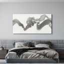 Abstract Wall Art Decor Large Modern Wall Art Decorations Wall Art Pictures for Living Room Abstract Canvas Art Wall Decor Gray White Wall Art Prints Artwork for Walls Bedroom Office Decor 24" X 48"