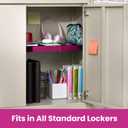 LockerMate Adjust-A-Shelf Locker Shelf for School Organization, Adjustable 12-15", Holds Up to 10 lbs, Pink