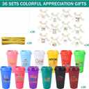 Skylety 36 Sets Nurse Appreciation Gifts, 16 oz Reusable Tumblers with Lids for Nurse Week 2026, Thank You Plastic Nursing Cups with Bow Cards and Opp Bags for Lpn Cna Rn Np Healthcare(Classic)