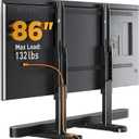 Perlegear Universal TV Stand Legs for Most 3786 Inch TVs up to 132 lbs, Height Adjustable TV Legs Replacement Suitable for Soundbar, Table Top Stand Base Max VESA 800 x 500mm, PGTVS20
