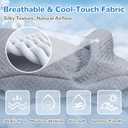 YAEM Cooling Human Dog Bed, 71"x45"x12" Breathable Human Size Dog Bed for Adults, Waterproof Giant Pet Beds with Washable Cover & Non-Skid Bottom, Glacier Grey