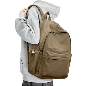 BJLFS Brown School Backpack for Girls Boys, Waterproof Bookbag for Women Men, College Student School Bag, Lightweight Travel Rucksack Casual Daypack Laptop Backpacks