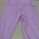 TNNZEET Capri Leggings for Women - Yoga Pants Tummy Control Black Leggings with Pockets High Waisted Workout Cycling Leggings (Small-Medium, A-light Purple)