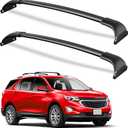 Wonderdriver 300lbs Roof Rack Cross Bars Compatible with Chevy Chevrolet Equinox 2018-2024 & GMC Terrain 2018-2024, Heavy Duty All-Metal Aluminum Roof Rails Crossbars Cargo Canoe Black Luggage