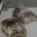 TISHINING Layered Short Blonde Pixie Wigs for White Women Dark Brown Ombre Blonde Pixie Cut Wig with Bangs Synthetic Natural Looking Daily Party Wig