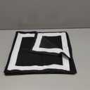 JOJOGOGO Black Outdoor Lumbar Pillow Covers 12x20 Waterproof Set of 2 Black and White Rectangle Outdoor Lumbar Pillows for Porch Swing Garden Bench and Patio Furniture