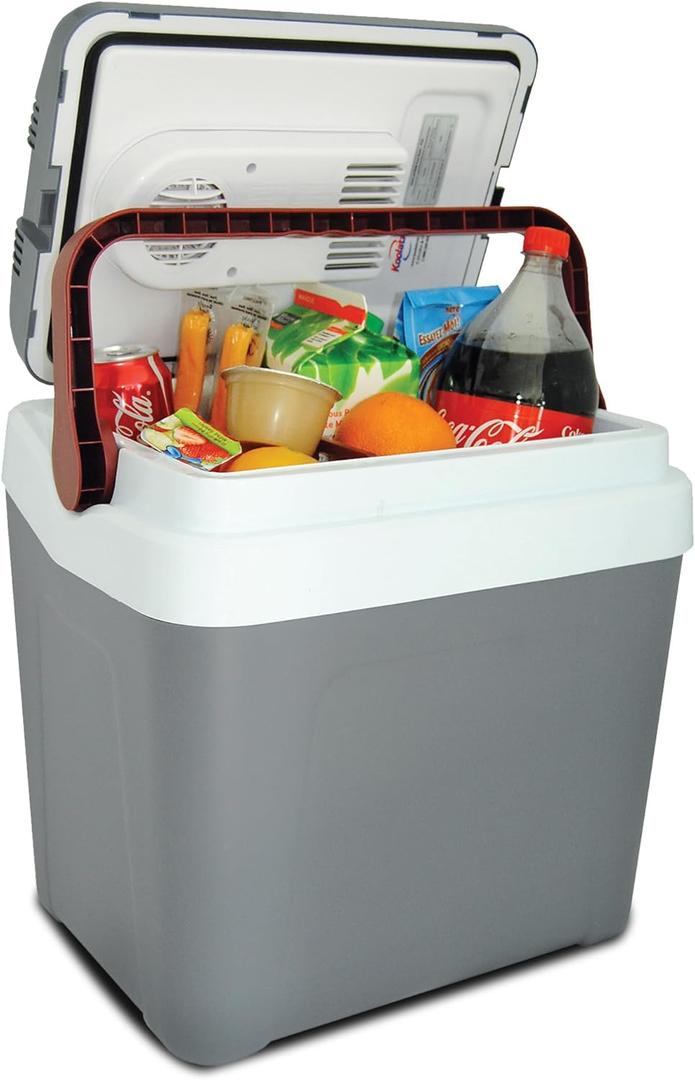 Koolatron 12V Iceless Cooler & Warmer  Portable Electric Cooler/Nevera Porttil Elctrica for Car Truck Camper Boat, Hard Sided Mini Fridge for Camping Picnic Travel Lunch Food Drinks Office 26 qt