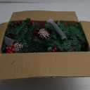 9FT Christmas GarlandBattery Operated Lighted Garland with Pine Cones Red Berries Lush Branches50 LED Lights 8 ModesChristmas Decorations