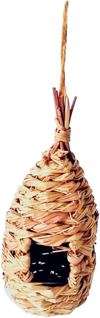 SUPVOX Handmade Grass Weaving Bird Nest for Birds Comfortable Hanging Bed for Parakeets Canaries and Finches Room Decor for Your