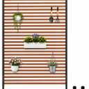 Twira Outdoor Privacy Screen 3.3ft x 6ft, Privacy Fence Screen for Outside, Freestanding Metal Backyard Privacy Fence Panel, 39.4" x 71" Decorative Pipes and Slats Panels Divider for Yard Patio Garden