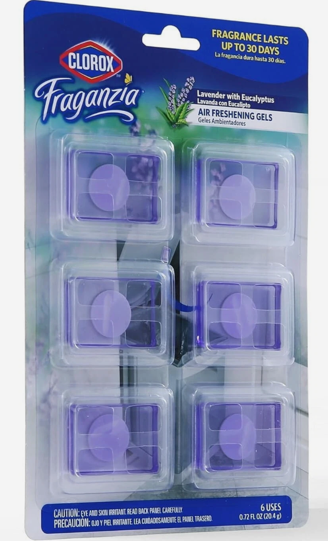 Air Freshening Gels Lavender With Eucalyptus 6Pcs