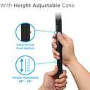 NOVA Offset Walking Cane for Seniors, Men & Women Lightweight Adjustable Walking Cane with Soft Foam Grip, Wrist Strap, Anti-Rattle Lock & Non-Slip Tip Stylish Mobility Aid, 1 Count
