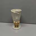 Bow Vase, White Flower Vase for Home Decor, White Ceramic Vases for Boho Style, 9.3 Inch Large Vases for Ideal Shelf Decor/Table/Living Room. (Glazed Exterior and Interior)