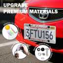 License Plate Protectors 2 Pack, Clear License Plate Cover Protector with Screw Accessories License Plates Frame for American Standard Cars, 12.2"x6.3" (Gray)