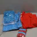 4 Pcs Boys Red and Blue Costume Set, Red T shirt, Lake Blue Pants, Wig, Striped Stocking for Party Cosplay (Classic Color, Size: M)