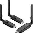 3 x Wireless HDMI Transmitter and Receiver,1148FT/350m 4K Decode 1080P Output Plug&Play 2.4G/5.8G Portable HDMI Wireless for Streaming Video and Audio to Monitor from Laptop/PC/TV Box/Projector1v2