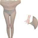 2-Pack Slightly Transparent Tights for girls & women, High Elasticity Sheen Pantyhose, For Work Dance Casual. (Brown, S)