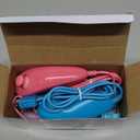 Wii Controller 2 Pack, Wii Remote Controller and Nunchuck Joystick with Silicone Case and Wrist Strap for Holiday (Pink and Blue)
