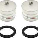 2PCS Aluminum Type DP Cam and Groove Fitting, Female Coupler x Female NPT, with 2PCS Camlock Gasket Fitting (1")