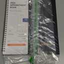 SUNEE 2026 Appointment Book, Quarter-Hourly, Weekly & Monthly - from January 2026 - December 2026, 8.5"x11" Weekly Planner, Flexible Cover, Note Pages, Pockets, Bookmark, Spiral Binding, Black