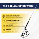 JANZ 24 FT Telescoping Pressure Washer Wand with Heavy-Duty Lever Lock