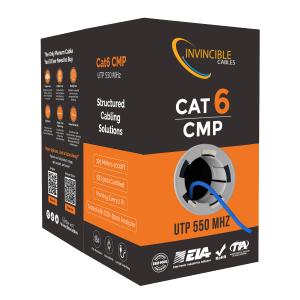 Cat6 Plenum Cable 1000ft | DSX-8000 Analyzer Tested Up to 100m | 550 MHz, 23AWG, 4 Pair, UTP | The US's Most Accredited Cable | Blue (Also in Black & White)